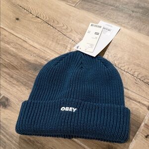 Obey Navy Unisex  Beanie